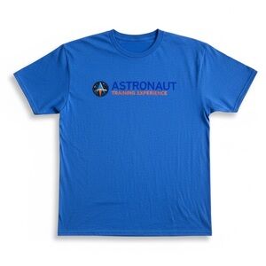 NASA Kennedy Space Center Astronaut Training Tee Blue Unisex T-Shirt Medium